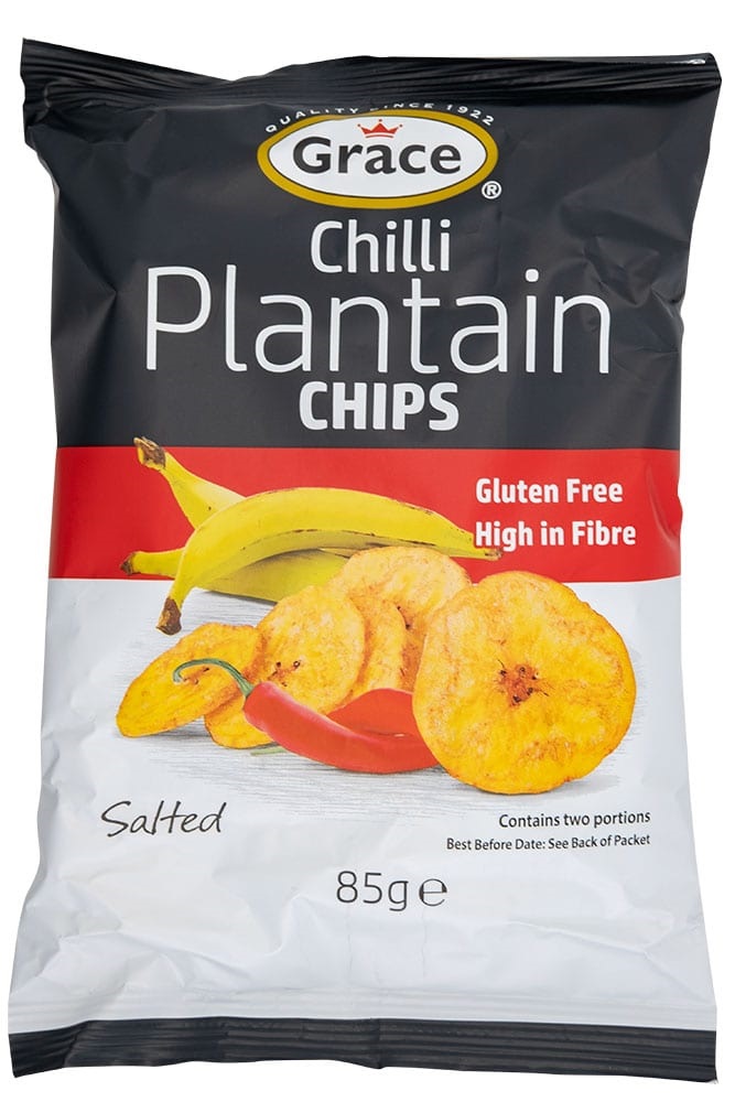 Grace Chilli Plantain Chips (9 x 85g)